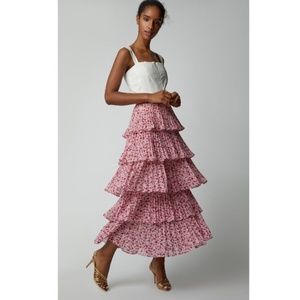 AMUR Paisley Tiered Maxi Skirt  in Size 2